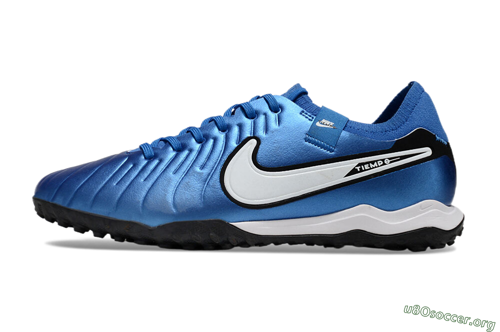 Nike Tiempo Legend 10 Elite TF Football Shoes - Blue/White/Black 3