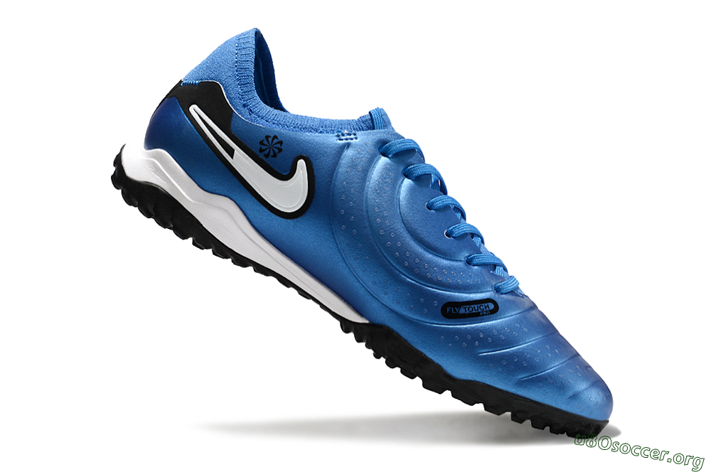 Nike Tiempo Legend 10 Elite TF Football Shoes - Blue/White/Black 4