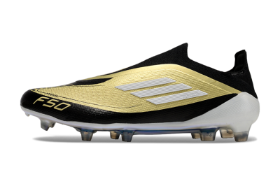 Adidas F50 Adizero Messi Laceless FG Football Boots - Gold/White/Black