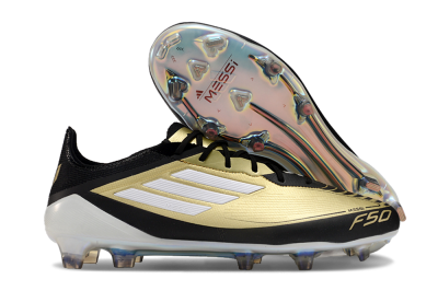 Adidas F50 Adizero Messi FG Football Boots - Gold/White/Black