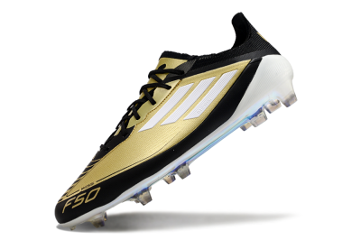 Adidas F50 Adizero Messi FG Football Boots - Gold/White/Black