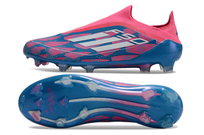 Adidas F50 Elite Laceless FG Football Boots - Blue/Pink/White