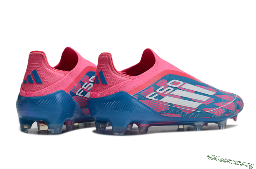 Adidas F50 Elite Laceless FG Football Boots - Blue/Pink/White 1