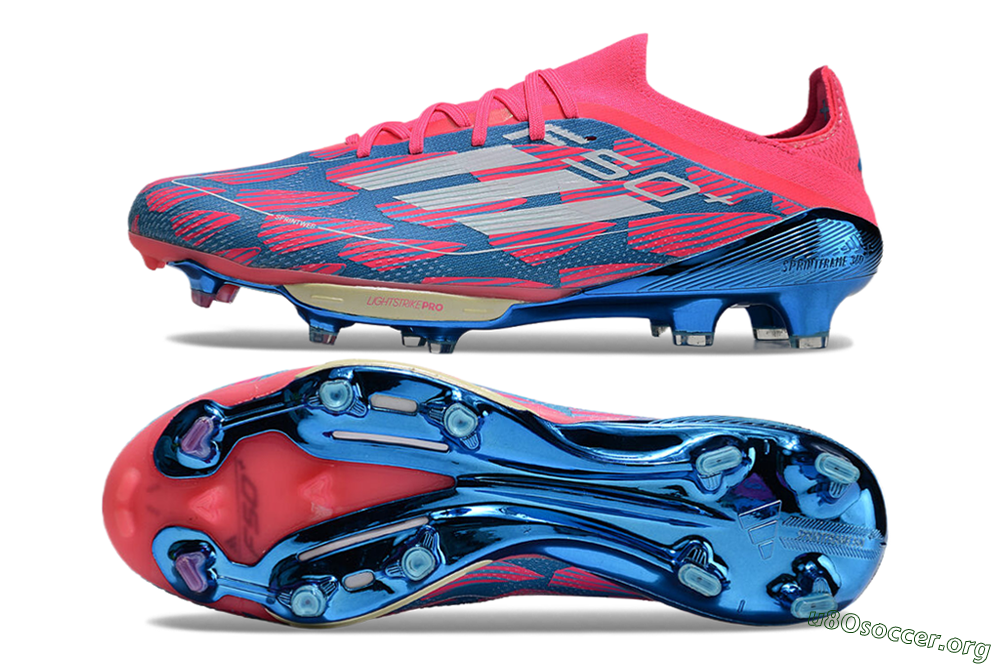 Adidas F50+ Lightstrike Pro FG Football Boots - Blue/Pink/White 1