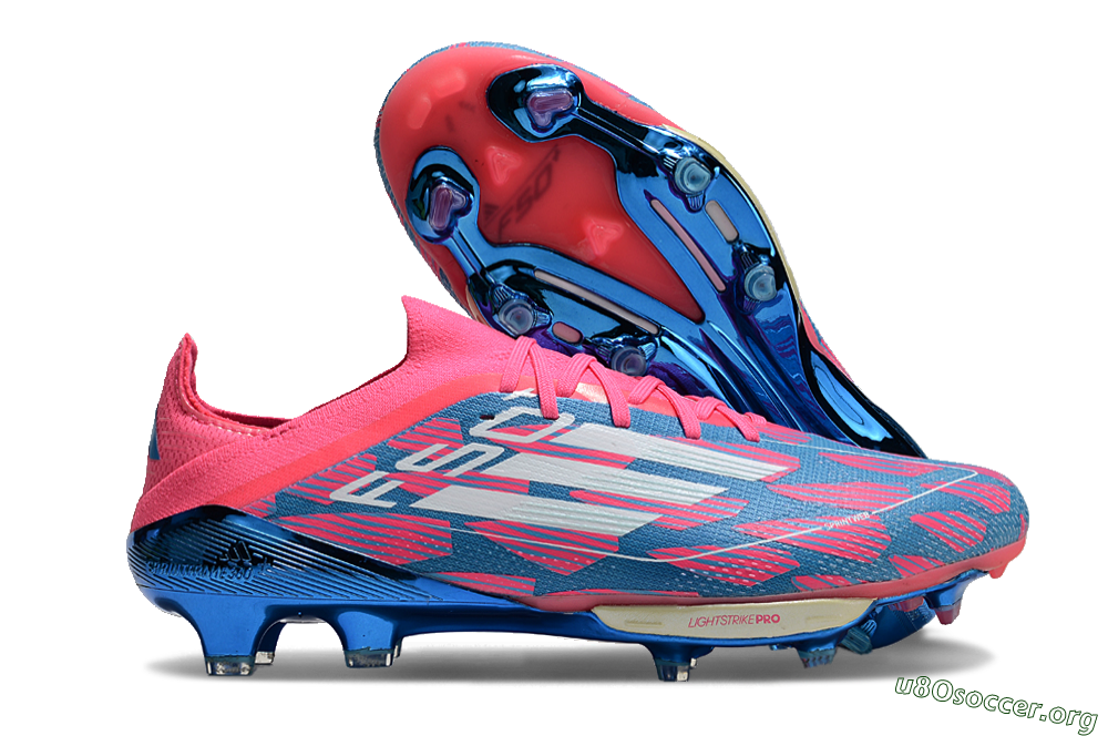 Adidas F50+ Lightstrike Pro FG Football Boots - Blue/Pink/White 2