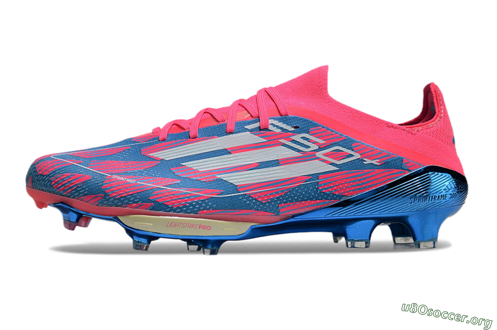 Adidas F50+ Lightstrike Pro FG Football Boots - Blue/Pink/White 3