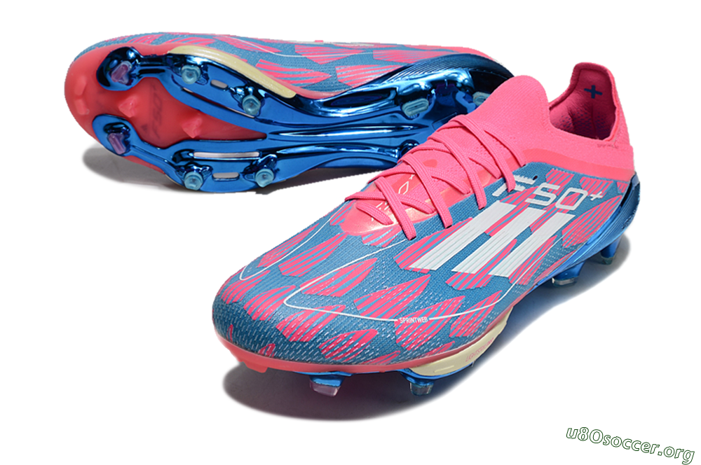 Adidas F50+ Lightstrike Pro FG Football Boots - Blue/Pink/White 0