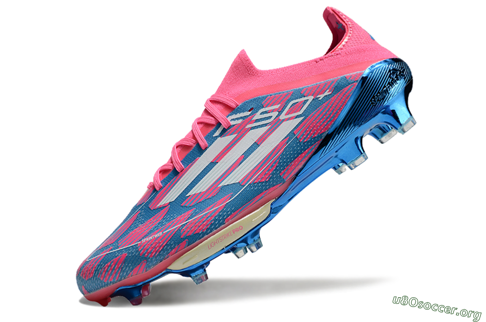 Adidas F50+ Lightstrike Pro FG Football Boots - Blue/Pink/White 5