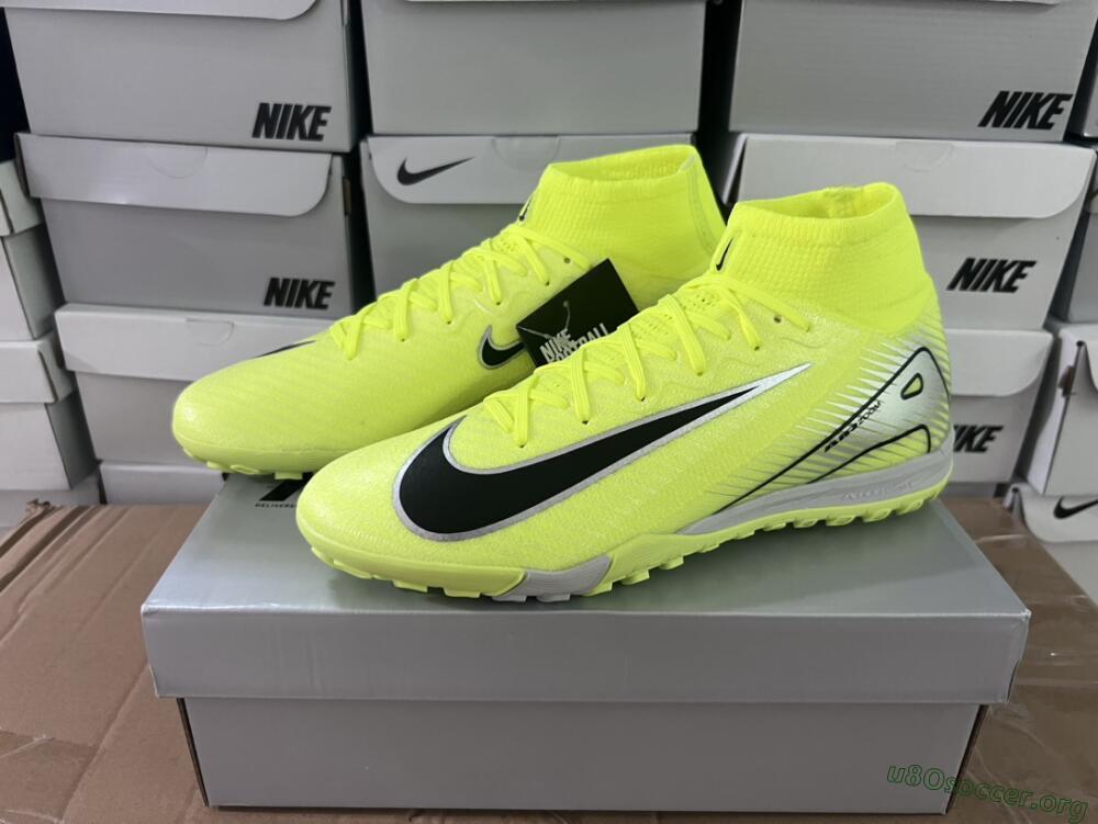 Nike Air Zoom Mercurial Superfly 10 Elite TF Football Shoes - Yellow/Silver/Black