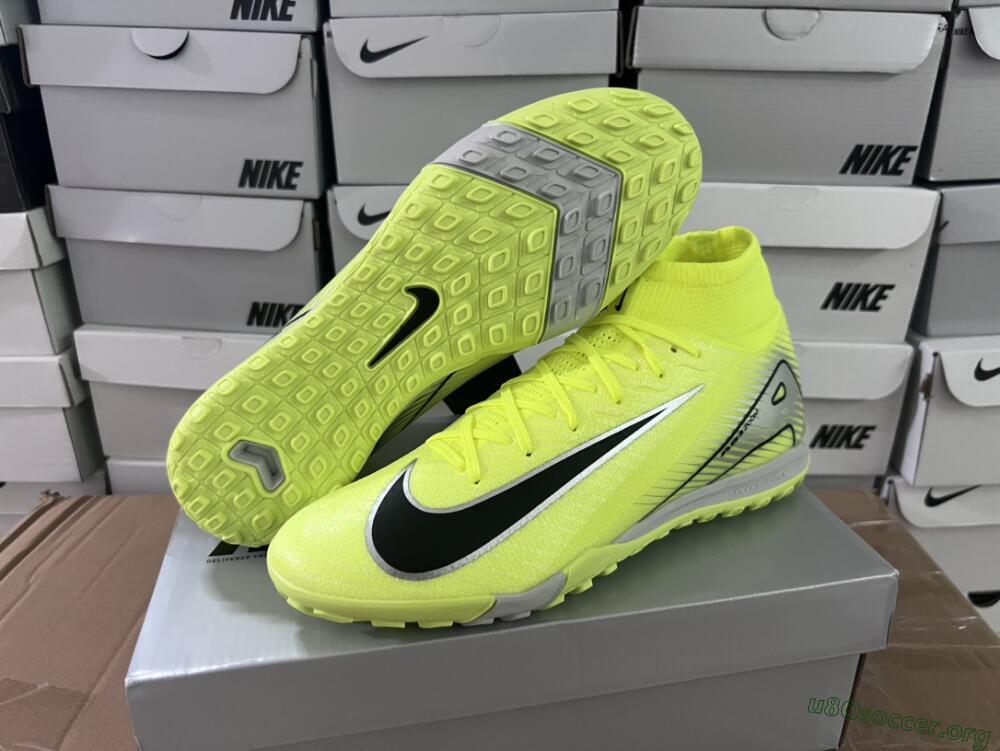 Nike Air Zoom Mercurial Superfly 10 Elite TF Football Shoes - Yellow/Silver/Black