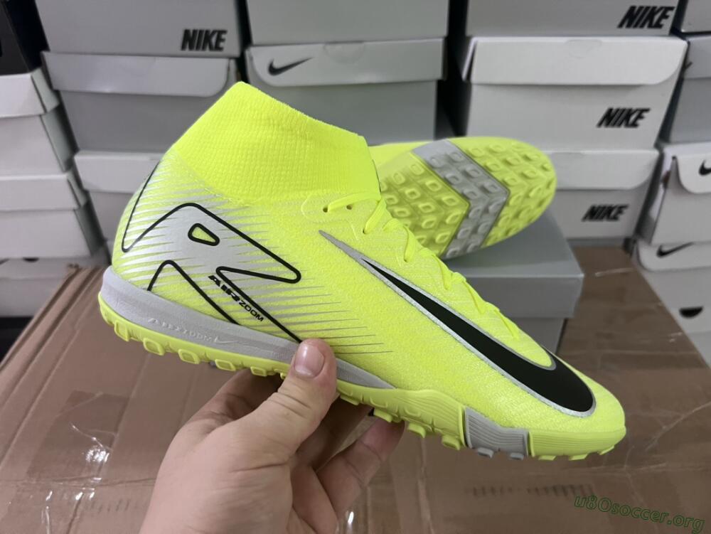Nike Air Zoom Mercurial Superfly 10 Elite TF Football Shoes - Yellow/Silver/Black