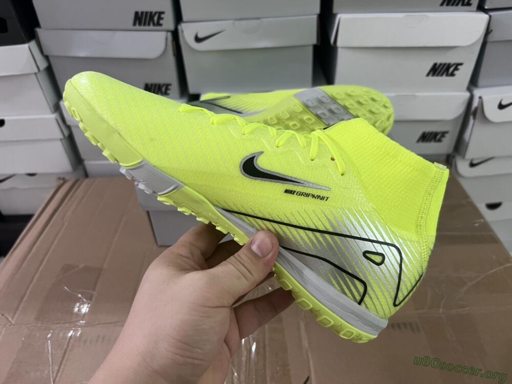 Nike Air Zoom Mercurial Superfly 10 Elite TF Football Shoes - Yellow/Silver/Black