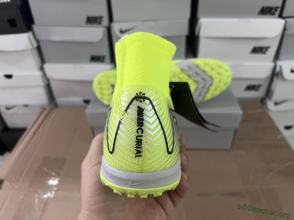 Nike Air Zoom Mercurial Superfly 10 Elite TF Football Shoes - Yellow/Silver/Black