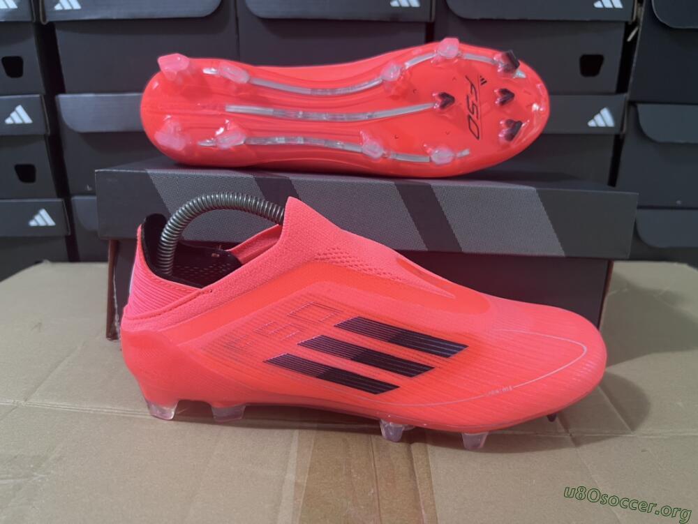 Adidas F50 Elite Laceless FG Football Boots - Red/Blue/Silver