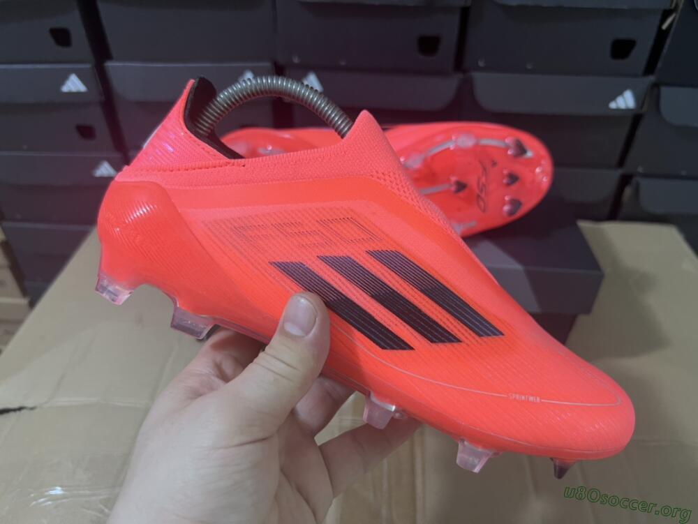 Adidas F50 Elite Laceless FG Football Boots - Red/Blue/Silver