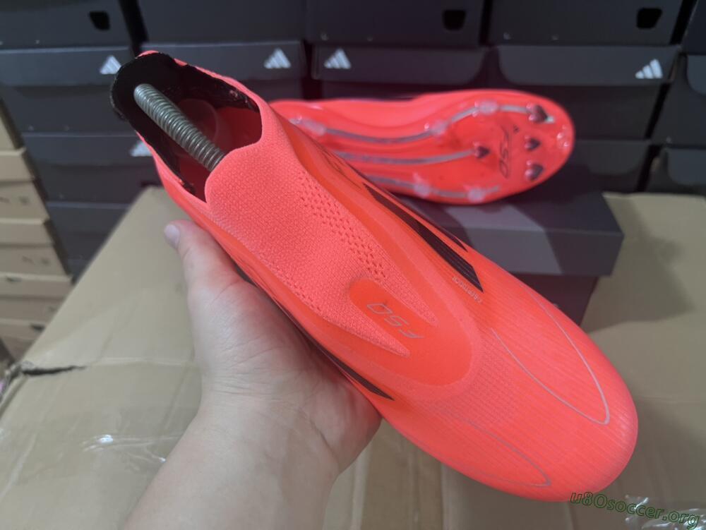 Adidas F50 Elite Laceless FG Football Boots - Red/Blue/Silver