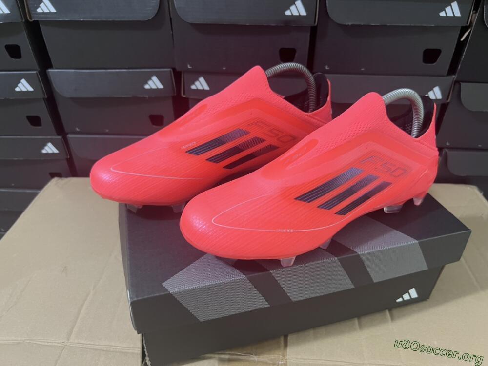 Adidas F50 Elite Laceless FG Football Boots - Red/Blue/Silver