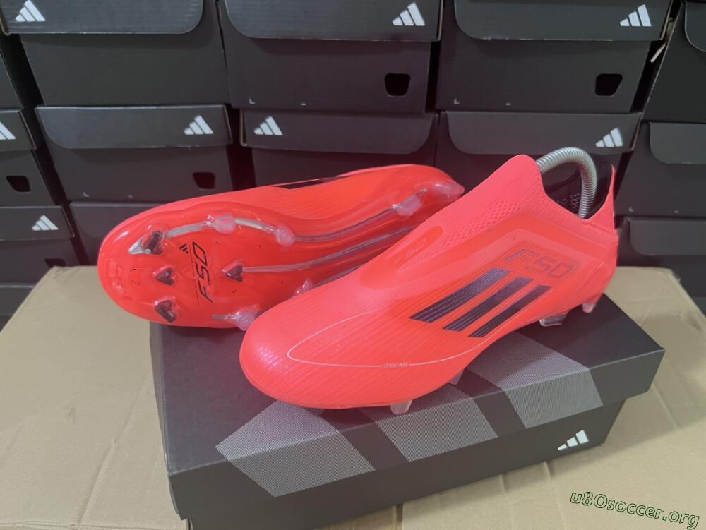 Adidas F50 Elite Laceless FG Football Boots - Red/Blue/Silver