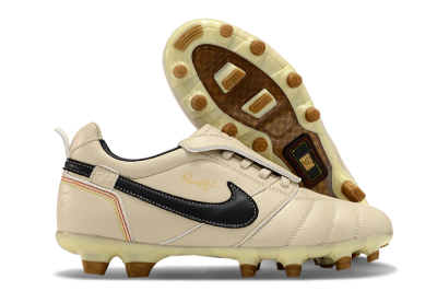 Ronaldo x Nike Tiempo Legend R10 Elite FG Football Boots - Beige/Black