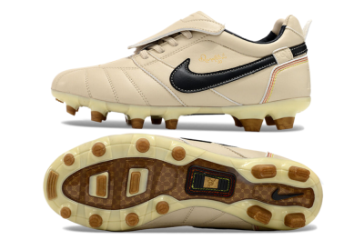 Ronaldo x Nike Tiempo Legend R10 Elite FG Football Boots - Beige/Black