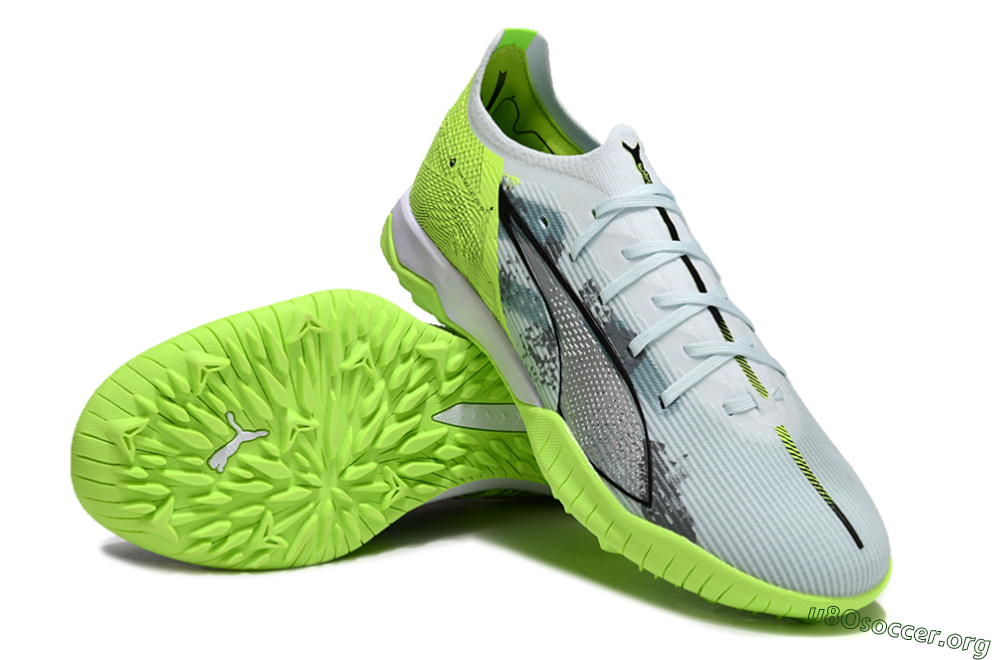 Puma Ultra 5 Ultimate TF Football Shoes - Grey/Green/Black 0