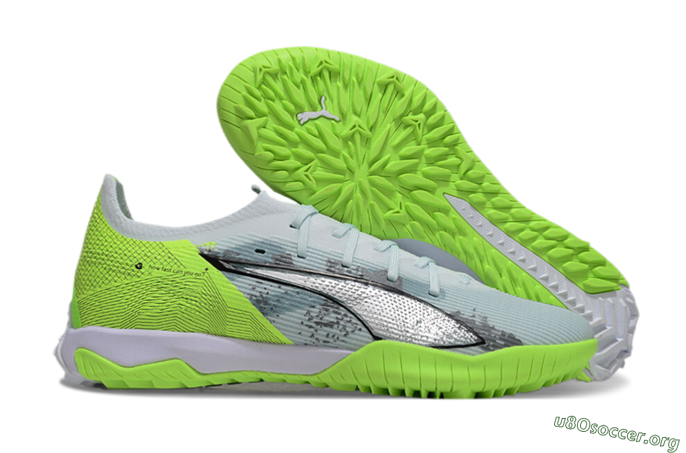 Puma Ultra 5 Ultimate TF Football Shoes - Grey/Green/Black 2
