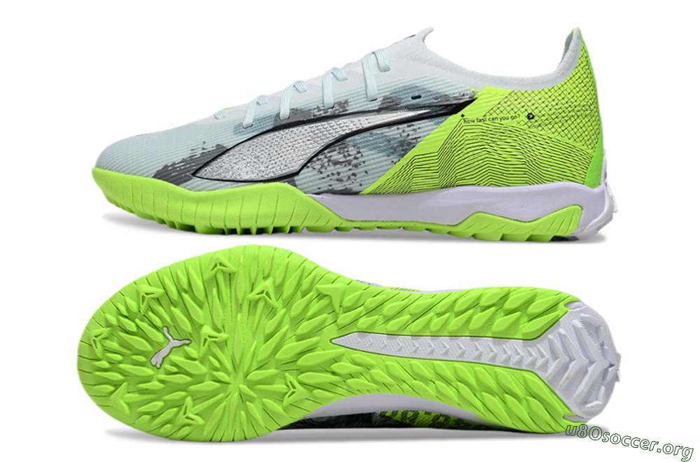 Puma Ultra 5 Ultimate TF Football Shoes - Grey/Green/Black 1