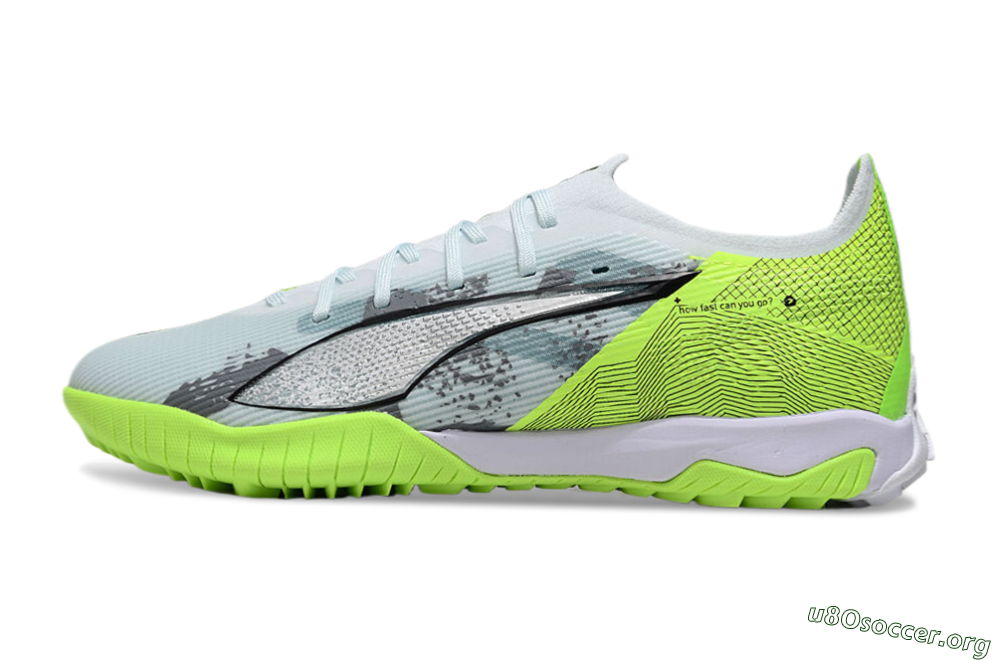 Puma Ultra 5 Ultimate TF Football Shoes - Grey/Green/Black 3