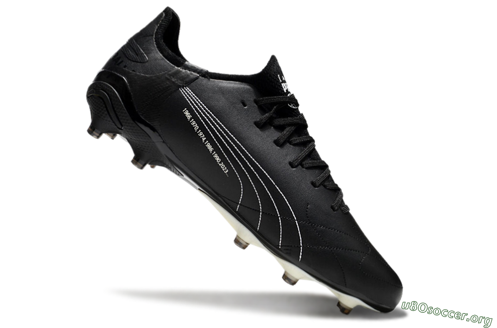 AOF x Puma King Ultimate FG Football Boots - Black/White 4