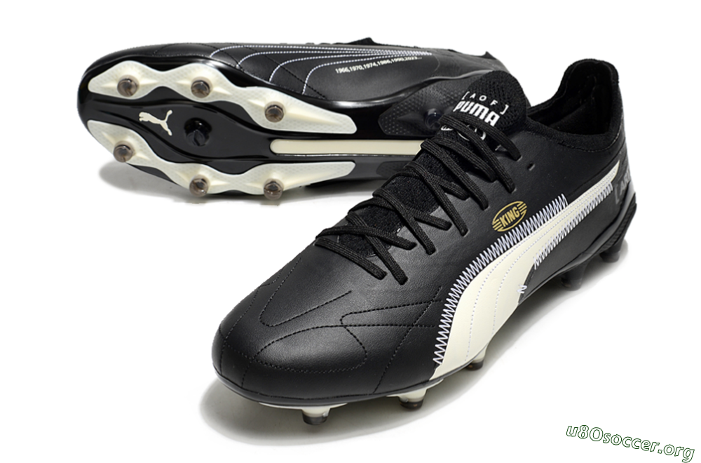 AOF x Puma King Ultimate FG Football Boots - Black/White 0