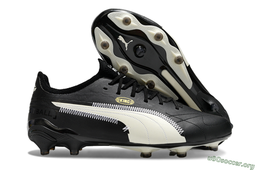AOF x Puma King Ultimate FG Football Boots - Black/White 2