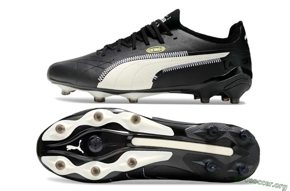 AOF x Puma King Ultimate FG Football Boots - Black/White 1