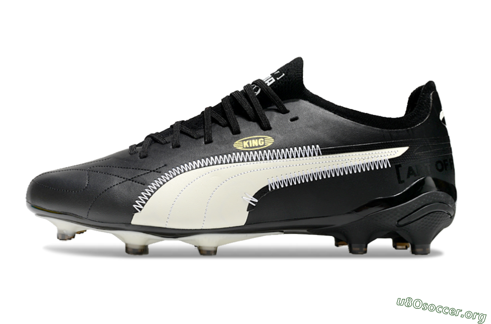 AOF x Puma King Ultimate FG Football Boots - Black/White 3