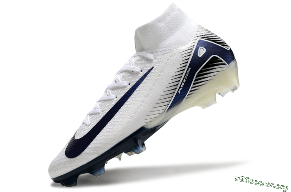 Nike Air Zoom Mercurial Superfly 10 Elite FG Football Boots - White/Black/Blue 5