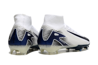 Nike Air Zoom Mercurial Superfly 10 Elite FG Football Boots - White/Black/Blue
