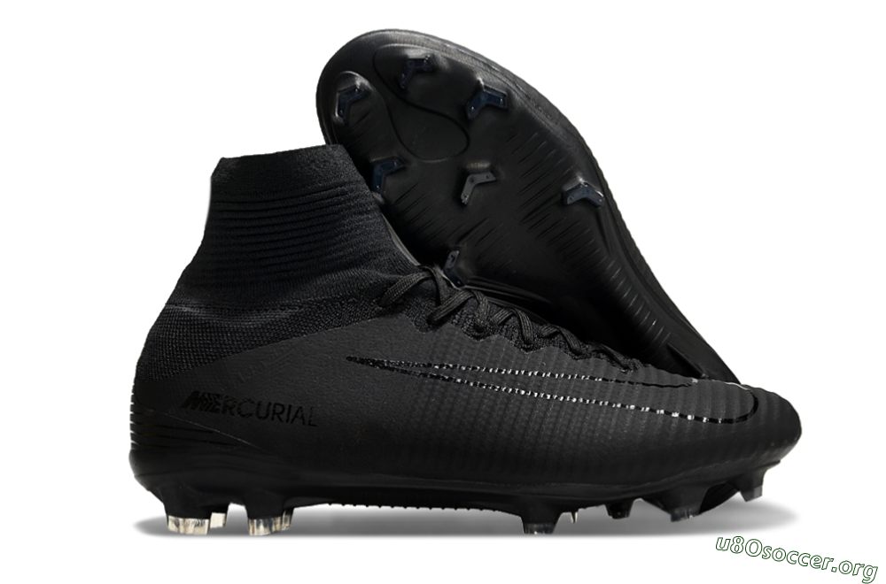 Nike Zoom Mercurial Superfly 5 Elite FG Football Boots - Black/Black 2