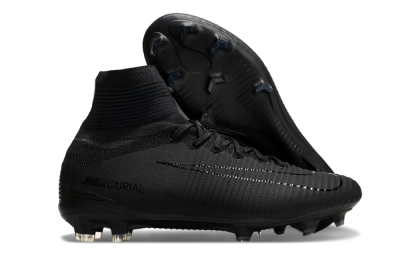 Nike Zoom Mercurial Superfly 5 Elite FG Football Boots - Black/Black