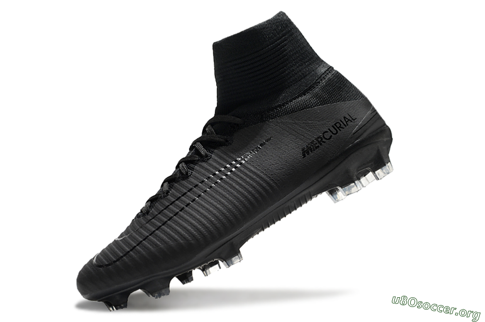 Nike Zoom Mercurial Superfly 5 Elite FG Football Boots - Black/Black 5