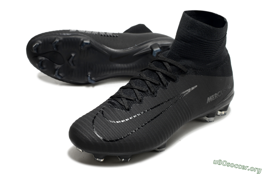 Nike Zoom Mercurial Superfly 5 Elite FG Football Boots - Black/Black 0