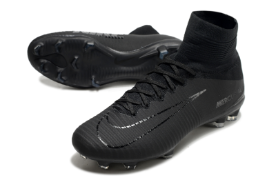 Nike Zoom Mercurial Superfly 5 Elite FG Football Boots - Black/Black