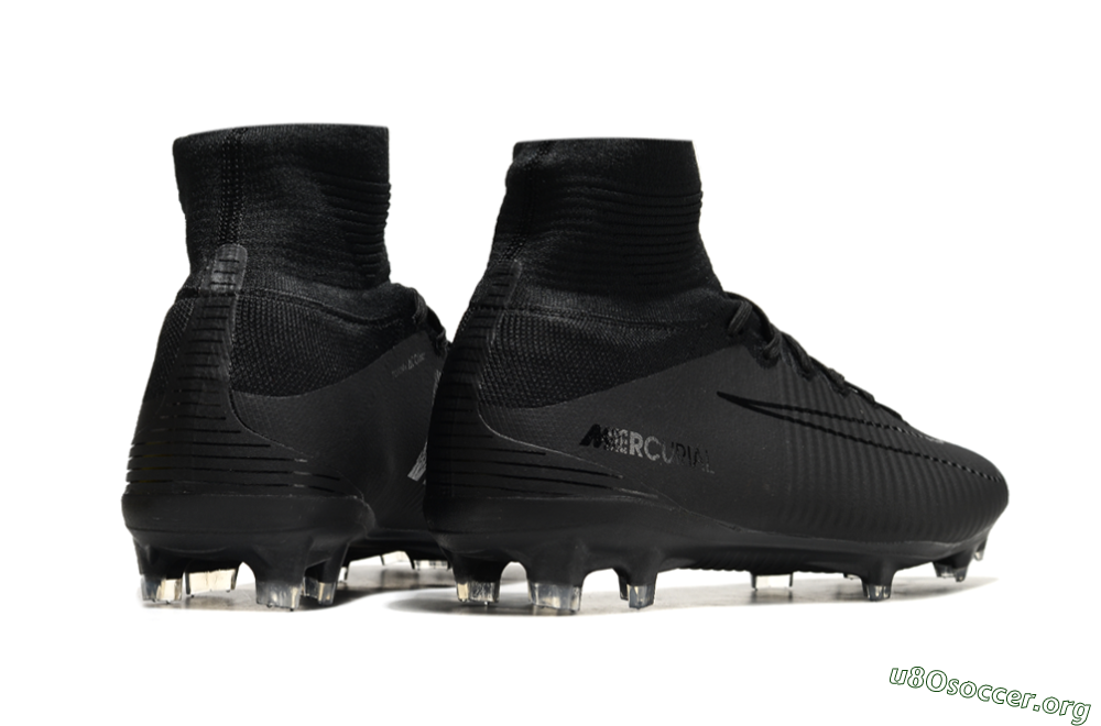 Nike Zoom Mercurial Superfly 5 Elite FG Football Boots - Black/Black 6