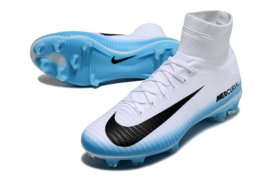Nike Zoom Mercurial Superfly 5 Elite FG Football Boots - White/Black/Blue