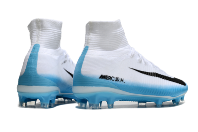 Nike Zoom Mercurial Superfly 5 Elite FG Football Boots - White/Black/Blue