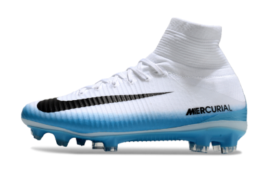 Nike Zoom Mercurial Superfly 5 Elite FG Football Boots - White/Black/Blue