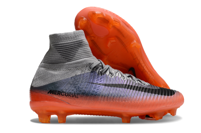 Nike Zoom Mercurial Superfly 5 Elite FG Football Boots - Grey/Black/Orange