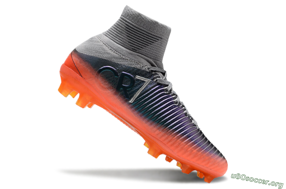 Nike Zoom Mercurial Superfly 5 Elite FG Football Boots - Grey/Black/Orange 4