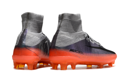 Nike Zoom Mercurial Superfly 5 Elite FG Football Boots - Grey/Black/Orange