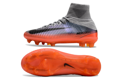 Nike Zoom Mercurial Superfly 5 Elite FG Football Boots - Grey/Black/Orange