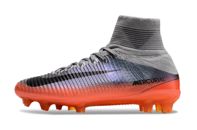 Nike Zoom Mercurial Superfly 5 Elite FG Football Boots - Grey/Black/Orange