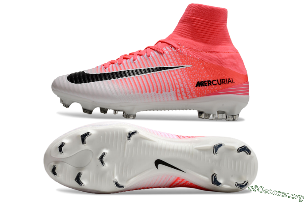 Nike Zoom Mercurial Superfly 5 Elite FG Football Boots - Pink/White/Black 1